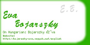 eva bojarszky business card